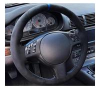 VBCXGV Black Suede Car Inner Steering Wheel Cover, For MSport 3 Series E46 Coupe 2000-2006 M3 E46 M5 E39 2000 2001 2002 2003