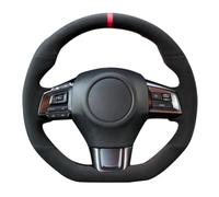 VBCXGV Black Suede Car Steering Wheel Cover Hand-stitched, For Subaru WRX (STI) Levorg 2015 2016 2017 2018 2019 2020 2021