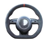 VBCXGV Black Suede Car Steering Wheel Covers, For Audi S1 8X S3 8V Sportback S4 B8 Avant S6 C7 S5 8T S7 G8 RS Q3 8U SQ5 8R