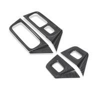 VBCXGV Car Door Armrest Window Glass Lifting Switch Frame Trim Carbon Black Interior, For Porsche Cayenne 2018-2021