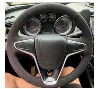 VBCXGV Car Steering Wheel Cover Accessories Hand Sewing Black Suede, For Buick Regal, For Opel Insignia 2014 2015