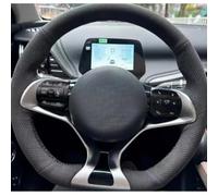 VBCXGV Car Steering Wheel Cover Accessories Hand Sewing Black Suede, For BYD Yuan Plus Dolphin 22-25 Atto 3 Ev 2022 2023