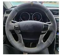 VBCXGV Car Steering Wheel Cover Accessories Hand Sewing Black Suede, For Toyota Reiz Mark X 2009-2015