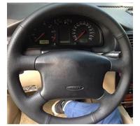 VBCXGV Car Steering Wheel Cover Black Leather Hand-stitched Accessories, For Skoda Octavia 1999-2005 Passat B5, For Golf 4