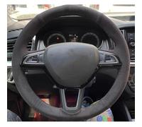 VBCXGV Car Steering Wheel Cover Black Suede Hand-stitched, For Skoda Octavia Fabia 2016 2017 Rapid Spaceback Superb (3-Spoke)
