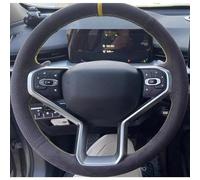 VBCXGV Car Steering Wheel Cover Black Suede Hand-stitched Interior Accessories, For Haval H6 3rd Generation 2021-2023