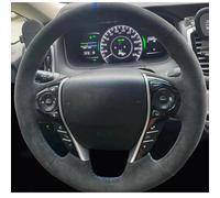 VBCXGV Car Steering Wheel Cover Black Suede Hand-stitched Interior, For Honda Accord 9 2013-2017 Crosstour 2013 2014 2015