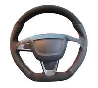 VBCXGV Car Steering Wheel Cover Black Suede Leather Hand Sewn, For Seat Ibiza(6J)(FR/CUPRA) 2015 Mii FR