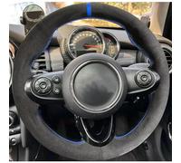 VBCXGV Car Steering Wheel Cover Black Suede Trim, For Mini Cooper R55 R56 R57 R58 R60 R61 F54 F55 F56 F57 F60 R50 R52 R53