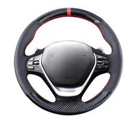 VBCXGV Car Steering Wheel Cover Carbon Black Leather, For F25 X3 X4 F20 3 Series F30 F31 F34 4 Series F32 F33 F36 2 Series F45 F46
