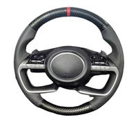 VBCXGV Car Steering Wheel Cover Carbon Black Leather Hand Sewn, For Hyundai AVANTE Santa Cruz Tucson Plug I20 Tucson CN7
