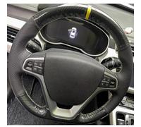 VBCXGV Car Steering Wheel Cover Carbon Black Leather Hand Sewn Interior, For Geely BO RUI GS GL GSE X3S1 BO YUE