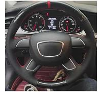 VBCXGV Car Steering Wheel Cover Hand Sewing Black Carbon Black Leather, For Audi A3 A4L Q3L Q5L A6L Q7 S3 A8L A5 A7 TT