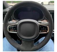 VBCXGV Car Steering Wheel Cover Hand Sewing Black Suede Accessories, For Volvo XC90 XC60 S60 V90CC 2015-2022