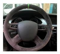 VBCXGV Car Steering Wheel Cover Hand Sewing Black Suede, For Audi Old A4 B7 B8 A6 C6 2004-2011 Q5 2008-2012 Q7
