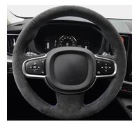 VBCXGV Car Steering Wheel Cover Hand-stitched Black Suede Interior Accessories, For Volvo S90 XC90 XC60 S60 V60 V90CC