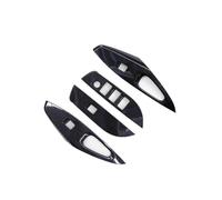 VBCXGV Carbon Black Car Window Glass Lifting Buttons Panel Decoration Cover Trim LHD, For Toyota Corolla 2019-2023
