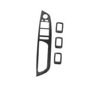 VBCXGV Carbon Black Car Window Glass Lifting Buttons Panel Frame Decoration Trim, For X5 X6 E70 E71 2008-2014
