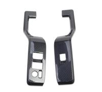 VBCXGV Carbon Black Car Window Lift Switch Cover Trim Interior Armrest Frame, For Toyota Hiace Granvia Commuter 2019-2023 2024