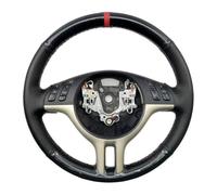 VBCXGV Carbon Black Leather Car Steering Wheel Cover, For 3 Series E46 2000-2006 5 Series E39 2000-2003 E53 X5 Z3 E36 2000-2002