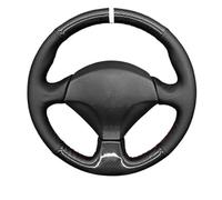 VBCXGV Carbon Black Leather Car Steering Wheel Cover, For Honda Acura RSX Type-S 2005 S2000 2000-2008 Civic Si 2002 2003 2004