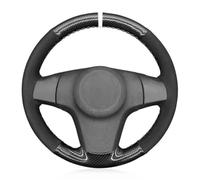 VBCXGV Carbon Black Suede Car Steering Wheel Cover, For Chevrolet Niva 3-Spoke, For Lada Niva, For Opel Vauxhall Corsa D 2006-2014