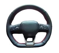 VBCXGV Hand Sewing Black Leather Car Steering Wheel Cover, For Changan UNIT CS35 CS55 CS75 PLUS EADO