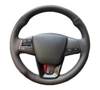 VBCXGV Hand Sewing Black Leather Car Steering Wheel Cover, For Hyundai Ix25 2014 2015 2016 Creta 2016 2017