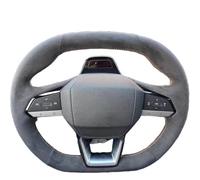 VBCXGV Hand Sewing Black Suede Car Steering Wheel Cover, For CHANGAN CS55 plus Unik Univ CS75 plus Source Q05