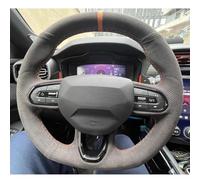 VBCXGV Hand Sewing Black Suede Car Steering Wheel Cover Interior Accessories, For Lynk & Co 01 2021-2023