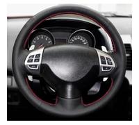 VBCXGV Hand Sewing Car Steering Wheel Cover Trim Black Leather Cover, For Hyundai Santa Fe 2006 2007 2008 2009 2010 2011 2012