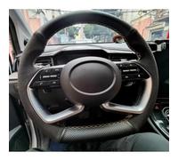 VBCXGV Hand Sewn Black Suede Leather Car Steering Wheel Cover, For Hyundai Elantra 5 Solaris Elantra Sport GT