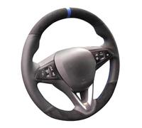 VBCXGV Hand Sewn Black Suede Leather Car Steering Wheel Cover, For Opel Astra(K) Corsa(E) Crossland X Grandland X Insignia