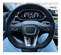 VBCXGV Hand-stitched Black Leather Car Steering Wheel Cover Accessories, For Audi A3 A4 A6 A5 A1 Tt Q3 8p B8 B6 B7 C6 C5 8l