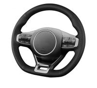 VBCXGV Hand-stitched Black Leather Car Steering Wheel Cover Accessories Interior, For KIA K5 DL3 2020-2021 Volant