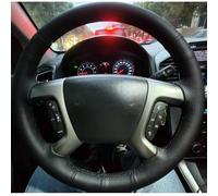 VBCXGV Hand-Stitched Black Leather Car Steering Wheel Cover, For Chevrolet Captiva 2007-2014 Silverado GMC Sierra 2007