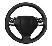 VBCXGV Hand-stitched Black Leather Car Steering Wheel Cover, For Fiat Bravo 2007-2015 Doblo 2010-2015, For Opel Combo 2012