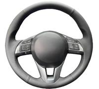 VBCXGV Hand-stitched Black Leather Car Steering Wheel Cover, For Mazda CX-5 Atenza 2014 New 3 CX-3 Scion iA 2016