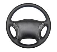 VBCXGV Hand-stitched Black Leather Car Steering Wheel Cover, For Mercedes Benz W203 C-Class 2001-2007