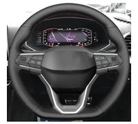 VBCXGV Hand-Stitched Black Leather Car Steering Wheel Cover, For SEAT Leon IV Ateca Tarraco 2020-2022 Ibiza 6F Arona 2021