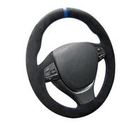 VBCXGV Hand-stitched Black Suede Car Steering Wheel Cover, For 5 6 7Series M5 F10 F11 F07 F12 F13 F06 F01 F02