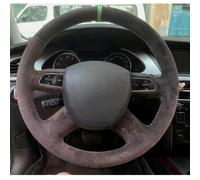 VBCXGV Hand-stitched Black Suede Car Steering Wheel Cover, For Audi Old A4 B7 B8 A6 C6 2004-2011 Q5 2008-2012 Q7 2005-2011