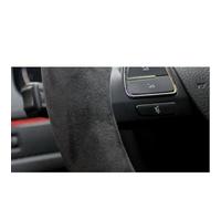 VBCXGV Hand-stitched Black Suede Car Steering Wheel Cover, For E90 325i 330i 335i E87 120i 130i 120d (No Drum kits)