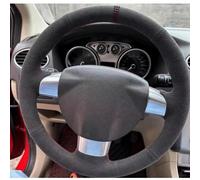 VBCXGV Hand-stitched Black Suede Car Steering Wheel Cover, For Ford Focus ST 2005 2006 2007-2012 Focus RS 2009 2010-2011