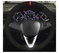 VBCXGV Hand-stitched Black Suede Car Steering Wheel Cover, For Opel Astra(K) Corsa(E) Crossland X Grandland X Insignia