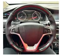 VBCXGV Hand-Stitched Car Steering Wheel Cover Carbon Black Leather, For Geely Emgrane GT 2015 2016 2017