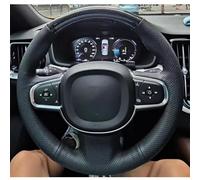 VBCXGV Hand-Stitched Car Steering Wheel Cover Carbon Black Leather, For Volvo XC90 XC60 V90 V60 S90 S60