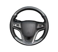 VBCXGV Hand-stitched Carbon Black Leather Car Steering Wheel Cover, For Chevrolet Malibu 2011-2014