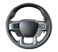 VBCXGV Hand Stitched Carbon Black Leather Car Steering Wheel Cover, For Ford F-150 Raptor 2015 2016 2017 2018 2019-2020