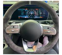 VBCXGV Suede Hand-stitched Car Steering Wheel Cover, For Mercedes Benz W177 V177 W247 W205 C118 C257 W213 EQA H243 2018-2021